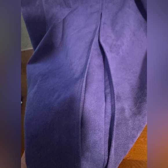 Lilli Ann Collections Purple Suede Trench Coat - Picture 7 of 10